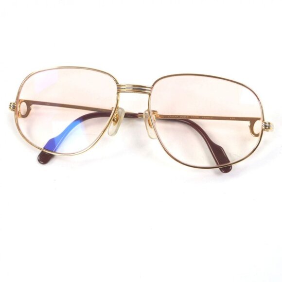 Cartier Vintage Trinity Logo Eyewear Sunglasses Gold Bordeaux Lens Pink main image 11